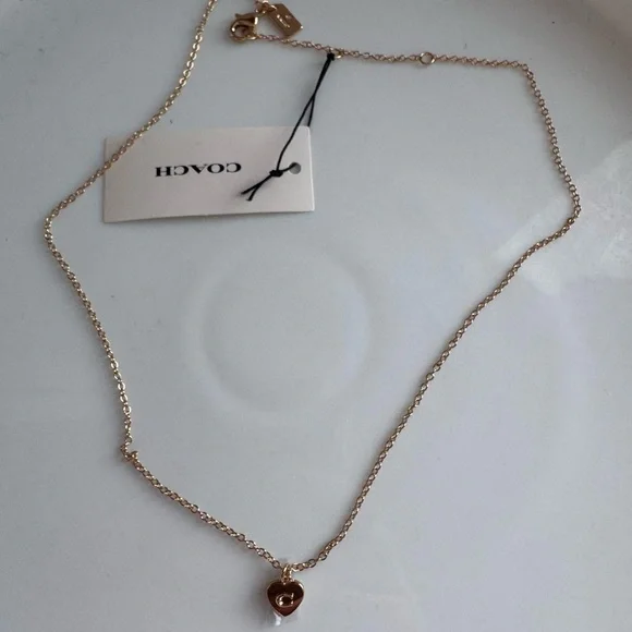 COACH-Necklace with Heart-Shaped Pendant - Picture 4 of 6